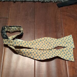 Yellow and Blue Fleur De Lis Bowtie